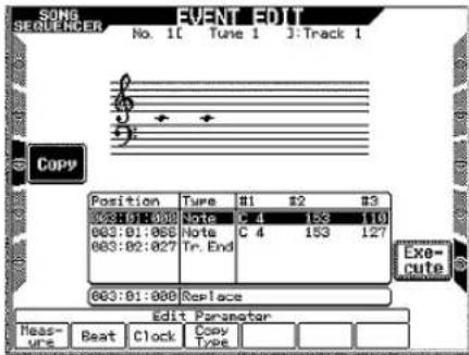 CASIO MZ-2000 - Bearbeiten eines Events - 3