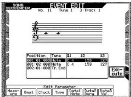 CASIO MZ-2000 - Bearbeiten eines Events - 1