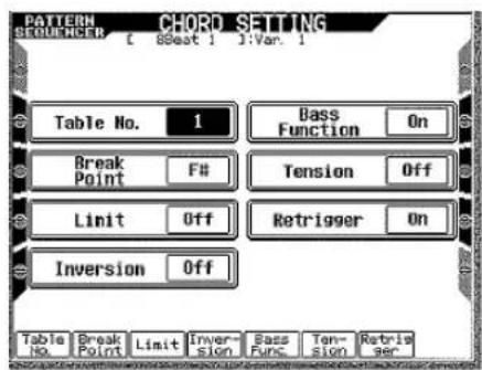 CASIO MZ-2000 - Chord Setting – die Akkordeinstellungen - 2