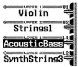 CASIO MZ-2000 - Aufteilung der Tastatur: Keyboard Split (LOWER 1/UPPER 1) - 1