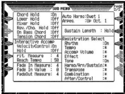 CASIO MZ-2000 - Zugriff auf das Untermenü - 1