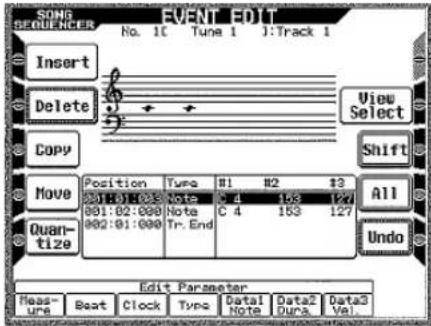 CASIO MZ-2000 - Bearbeiten eines Events - 2
