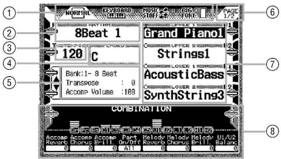 CASIO MZ-2000 - Inhalt des Displays - 1