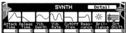 CASIO MZ-2000 - Synthesizer-Menü - 1