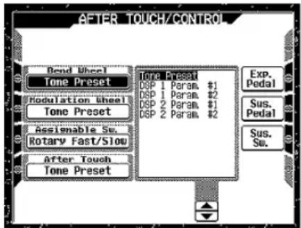 CASIO MZ-2000 - Bedienungsbeispiel für das AFTER TOUCH/CONTROL-Menü - 1