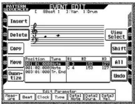 CASIO MZ-2000 - Bearbeiten eines Events - 3