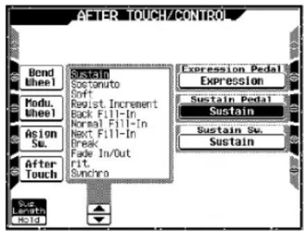 CASIO MZ-2000 - Bedienungsbeispiel für das AFTER TOUCH/CONTROL-Menü - 2