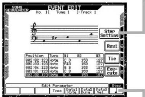 CASIO MZ-2000 - Step-Eingabe von Noten und anderen Events - 2