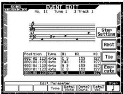 CASIO MZ-2000 - Step-Eingabe von Noten und anderen Events - 1