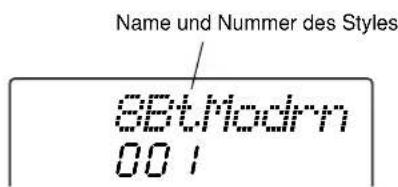 Name und Nummer des Styles 8BtModrn 001