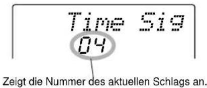 Time Sig 04 Zeigt die Nummer des aktuellen Schlags an.
