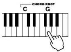 YAMAHA Portatone PSR-292 - Nachschlagen von Akkorden im „Dictionary“ - 3