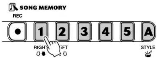 SONG MEMORY REC 1 2 3 4 5 A RIGHT LEFT STYLE