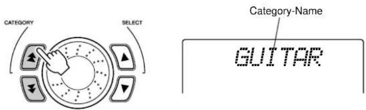 CATEGORY SELECT Category-Name GUITAR