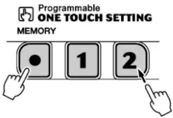 Programmable ONE TOUCH SETTING MEMORY