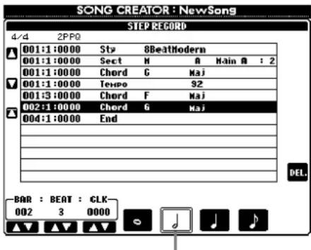 SONG CREATOR : NewSong STEP RECORD 4/4 2PP0 001:1:0000 Sty 8BeatModern 001:1:0000 Sect H A Main B : 2 001:1:0000 Chord G Maj 001:1:0000 Tempo 92 001:3:0000 Chord F Maj 002:1:0000 Chord G Maj 004:1:0000 End DEL. BAR : BEAT : CLK 002 3 0000