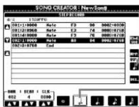 YAMAHA Portatone PSR-1100 - Aufnehmen von Melodien – Schrittweise Eingabe (Noten) - 12