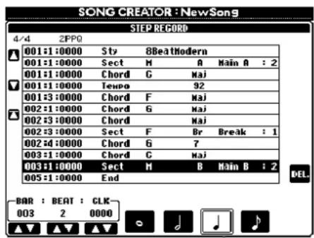 SONG CREATOR : NewSong STEP RECORD 4/4 2PPQ 001:1:0000 Sty 8BeatModern 001:1:0000 Sect M A Main A : 2 001:1:0000 Chord G Mai 001:1:0000 Tempo 92 001:3:0000 Chord F Mai 002:1:0000 Chord G Mai 002:3:0000 Chord Mai 002:3:0000 Sect F Br Break : 1 002:4:0000 Chord G 7 003:1:0000 Chord G Mai 003:1:0000 Sect M B Main B : 2 005:1:0000 End BAR : BEAT : CLK 003 2 0000