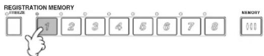 REGISTRATION MEMORY FREEZE 1 2 3 4 5 6 7 8 MEMORY