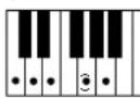 YAMAHA Portatone PSR-1100 - Im Modus Fingered erkannte Akkordarten (Beispiel für C-Akkorde) - 4