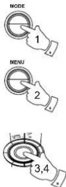 MODE 1 MENU 2 3,4
