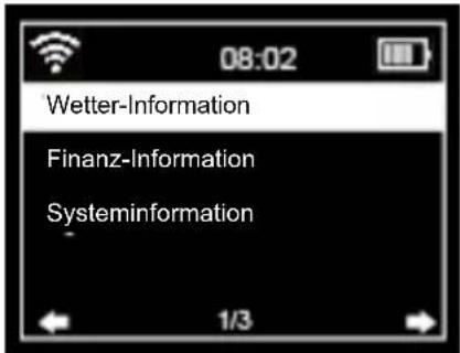 Soundmaster IR4000WE - Schritte: MENÜ→My media U→Auswählen - 1