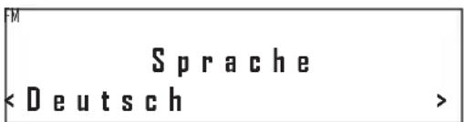 M Sprache < Deutsch >