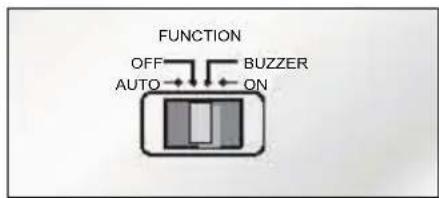 FUNCTION OFF BUZZER AUTO ON