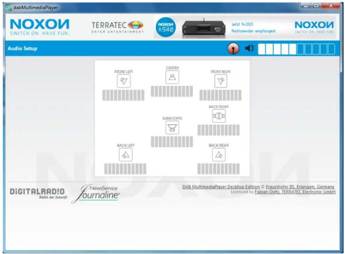 dabMultimediaPlayer NOXON SWITCH ON. HAVE FUN. TERRATEC ENTER ENTERTAINMENT NOXON A540 Jetzt 76.000 Radiosender empfangeni NOXON SWITCH ON. HAVE FUN Audio Setup FRONT LEFT CENTER FRONT RIGHT BACK FRONT SUBWOOFER BACK LEFT BACK RIGHT DiGITALRADIO® Radio der Zukunft NewsService Journaline® DAB MultimediaPlayer Desktop Edition © Fraunhofer IIS, Erlangen, Germany Licensed to Fabian Dietz, TERRATEC Electronic GmbH
