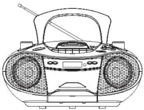 DUAL P102 - Tragbarer Radio-Kassettenrekorder mit CD-Spieler und USB - 1