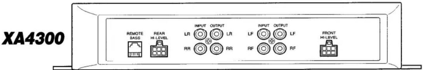JENSEN XA4300 - Inputs, RCA Output, Remote Level Control - 2