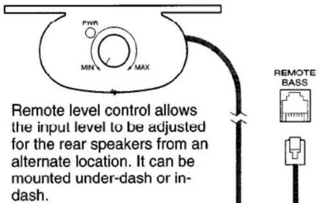 JENSEN XA4300 - Remote Level Control – Rear Speakers (XA4300) - 1
