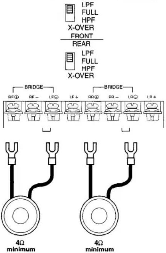 JENSEN XA4300 - Speaker Wiring Options - 3