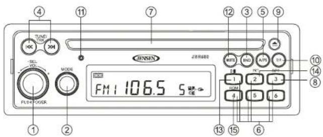 JENSEN JBR550 - Inserting and Ejecting a Disc - 1
