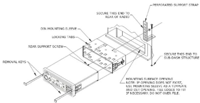 JENSEN JBR550 - Universal Installation (Using Mounting Sleeve) - 1