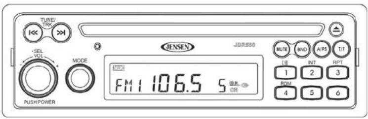 JENSEN JBR550 - Installation and Operation Manual - 1