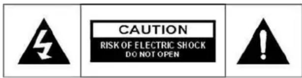 CAUTION RISK OF ELECTRIC SHOCK DO NOT OPEN