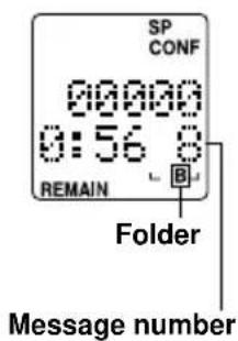 SP CONF 00:00:00 0:56 8 REMAIN Folder Message number