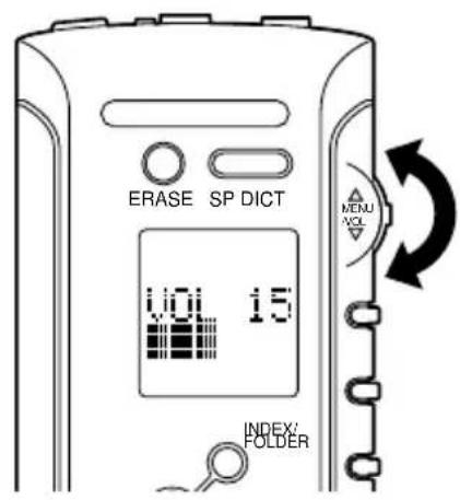 ERASE SP DICT Vol 15 MENU FOL INDEX: FOLDER