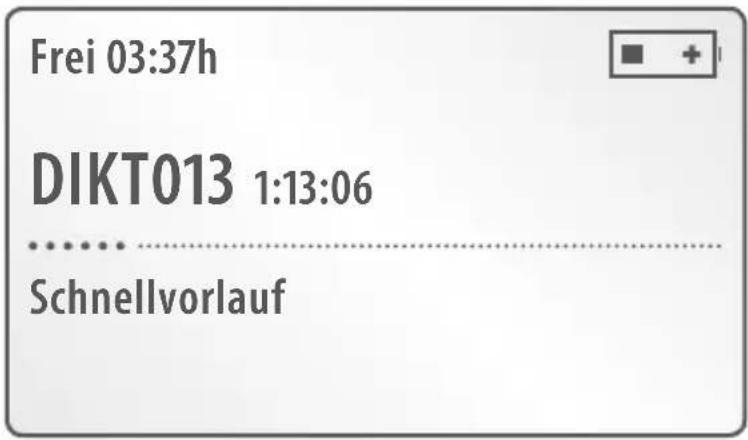 Frei 03:37h DIKT013 1:13:06 ...... Schnellvorlauf