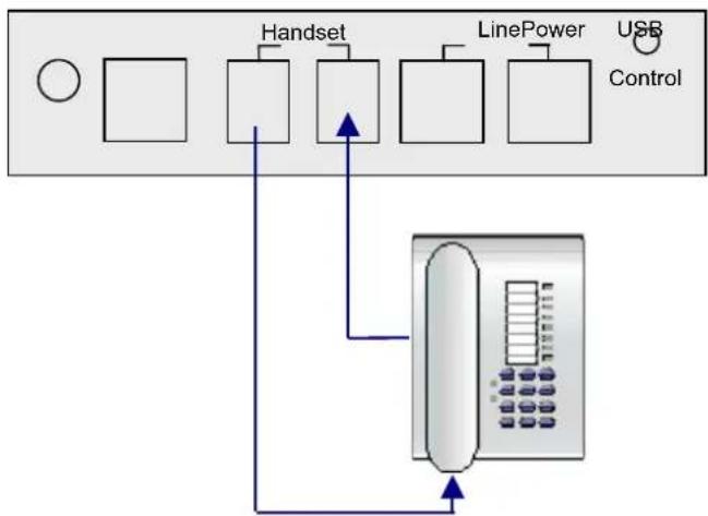 Beyertone CR-100 USB - Connecting to telephones with a handset cable - 1