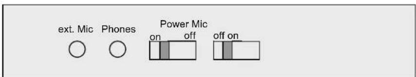 ext. Mic Phones Power Mic off on off on