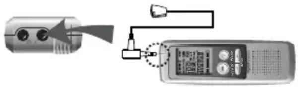 AUDIOLINE VR500 - Connecting the external microphone - 1