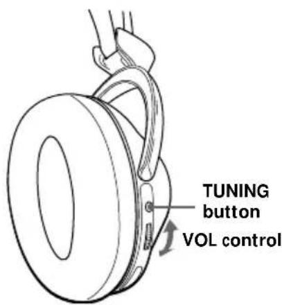 TUNING button VOL control