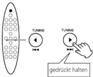 TUNING TUNING gedrückt halten