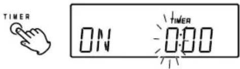 TIMER ON 0:00 TIMER