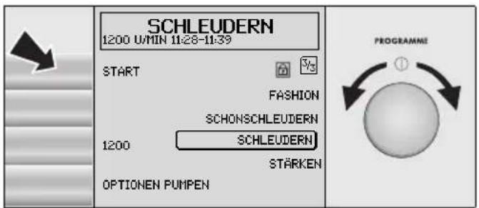 SCHLEUDERN 1200 U/MIN 11:28-11:39 START FASHION SCHONSCHLEUDERN 1200 SCHLEUDERN STÄRKEN OPTIONEN PUMPEN PROGRAMME