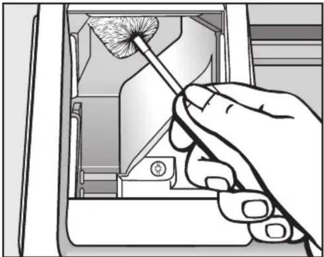 MIELE W 287 - Sitz des Waschmittel-Einspülkastens reinigen - 1