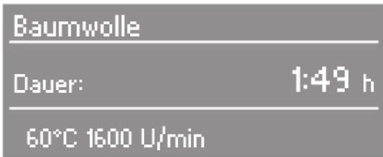 Baumwolle Dauer: 1:49 h 60°C 1600 U/min