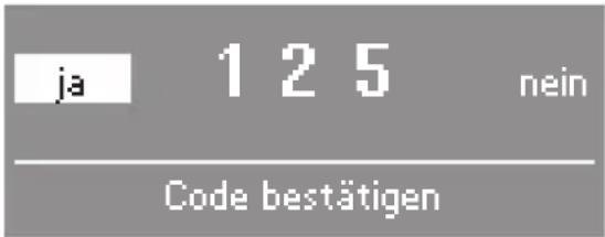 ja 125 nein Code bestätigen